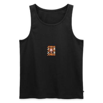 Löwe Jonas - Männer Premium Bio Tank Top - Schwarz - Vorne - AI Model Male 178 light (178cm)