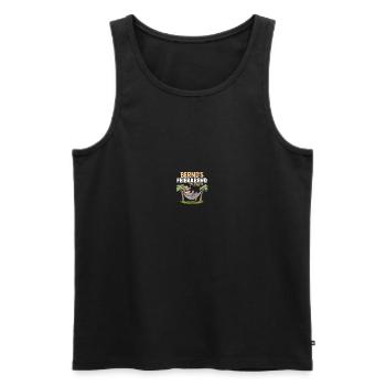 Paresseux Bernd - Débardeur bio Premium Homme - noir - Devant - AI Model Male 178 light (178cm)