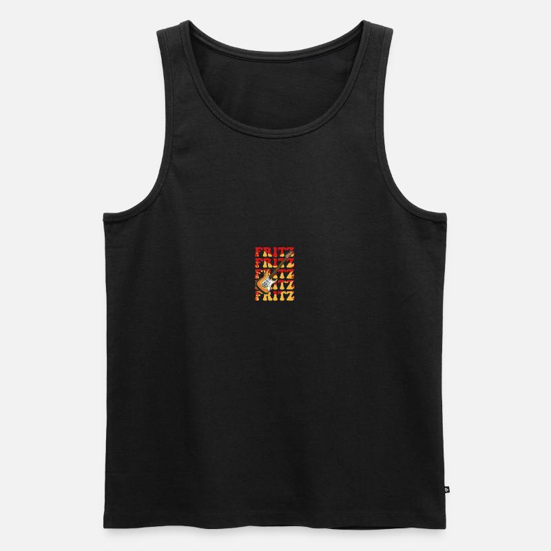 Fritz - Männer Premium Bio Tank Top - Schwarz