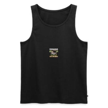 Paresseux Johannes - Débardeur bio Premium Homme - noir - Devant - AI Model Male 178 light (178cm)