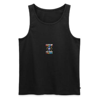 Policeman First Grade School Enrollment Schoolchild - Men's Premium Organic Tank Top - black - Front - AI Model Male 178 light (178cm)