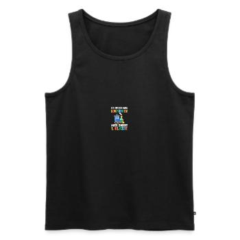 Lokführer Erste Klasse Einschulung Schulkind - Männer Premium Bio Tank Top - Schwarz - Vorne - Michal (187cm)