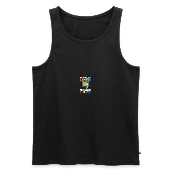 Enseignant Première Primaire Inscription Écolier - Débardeur bio Premium Homme - noir - Devant - AI Model Male 178 light (178cm)