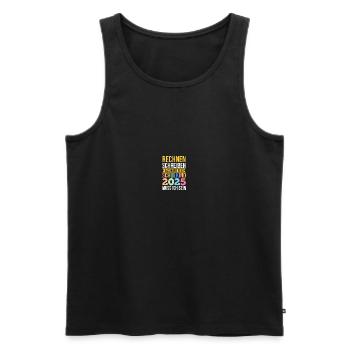 Kita Farewell First Grade School Enrollment 2025 - Men's Premium Organic Tank Top - black - Front - Michal (187cm)