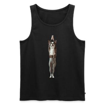 Boston Terrier - Männer Premium Bio Tank Top - Schwarz - Vorne - AI Model Male 178 light (178cm)