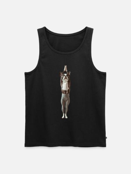 Boston Terrier - Männer Premium Bio Tank Top - Schwarz