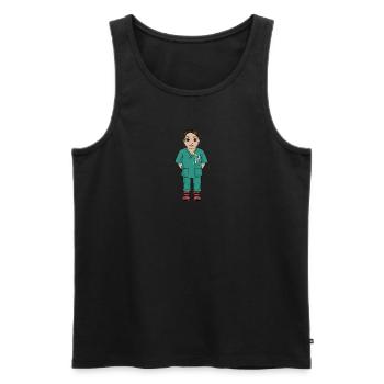 Uskan Leila - Männer Premium Bio Tank Top - Schwarz - Vorne - AI Model Male 178 light (178cm)