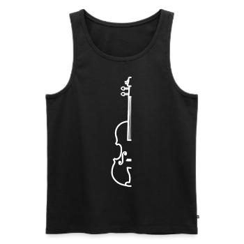 Violin violin player musician - Men's Premium Organic Tank Top - black - Front - Michal (187cm)