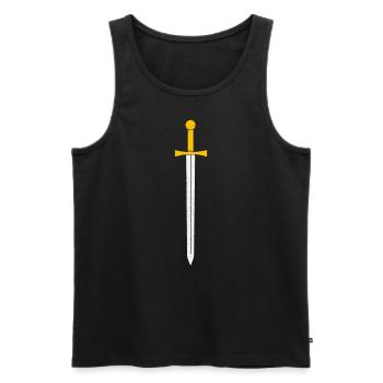 Sword - Men's Premium Organic Tank Top - black - Front - AI Model Male 178 light (178cm)