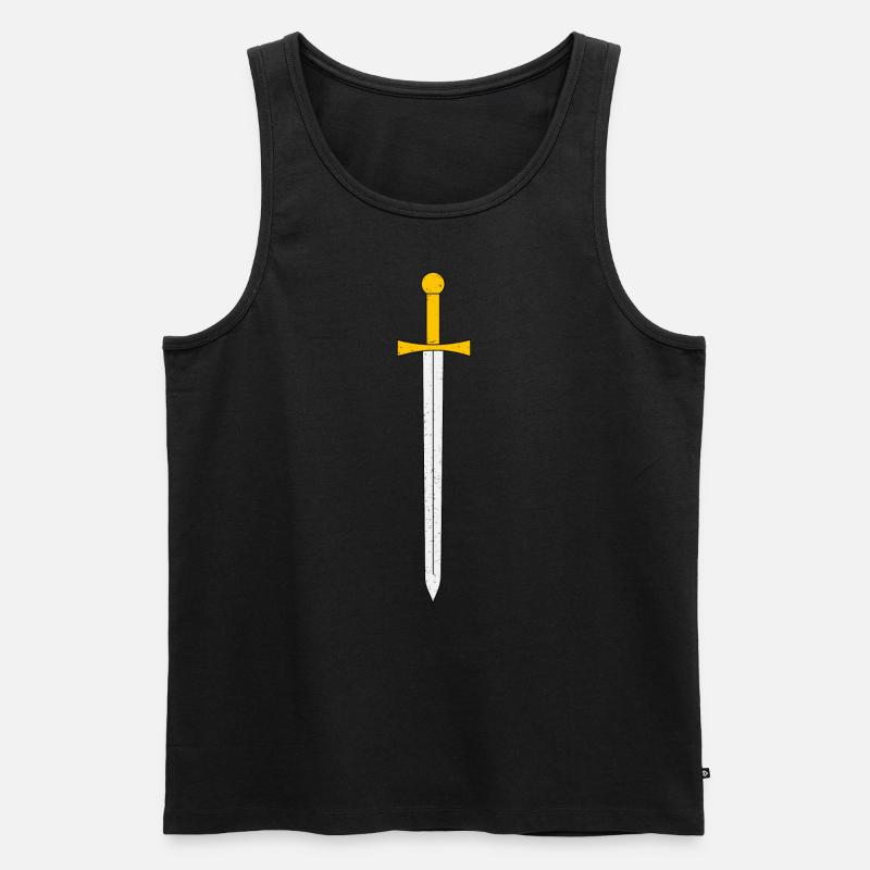 Schwert - Männer Premium Bio Tank Top - Schwarz