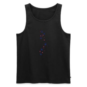 Glitter stars Étoiles scintillantes - Débardeur bio Premium Homme - noir - Devant - AI Model Male 178 light (178cm)