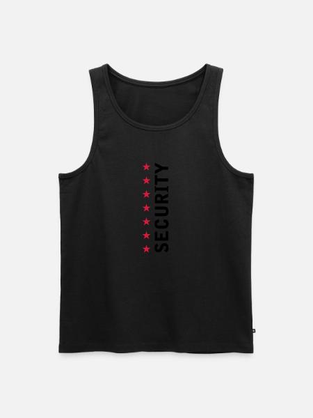 Security Text Logo - Men's Premium Organic Tank Top - black