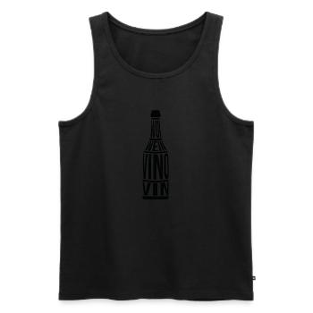 Weinflasche Woi Pfalz Wein Vino Schorle Pfälzer - Männer Premium Bio Tank Top - Schwarz - Vorne - Michal (187cm)