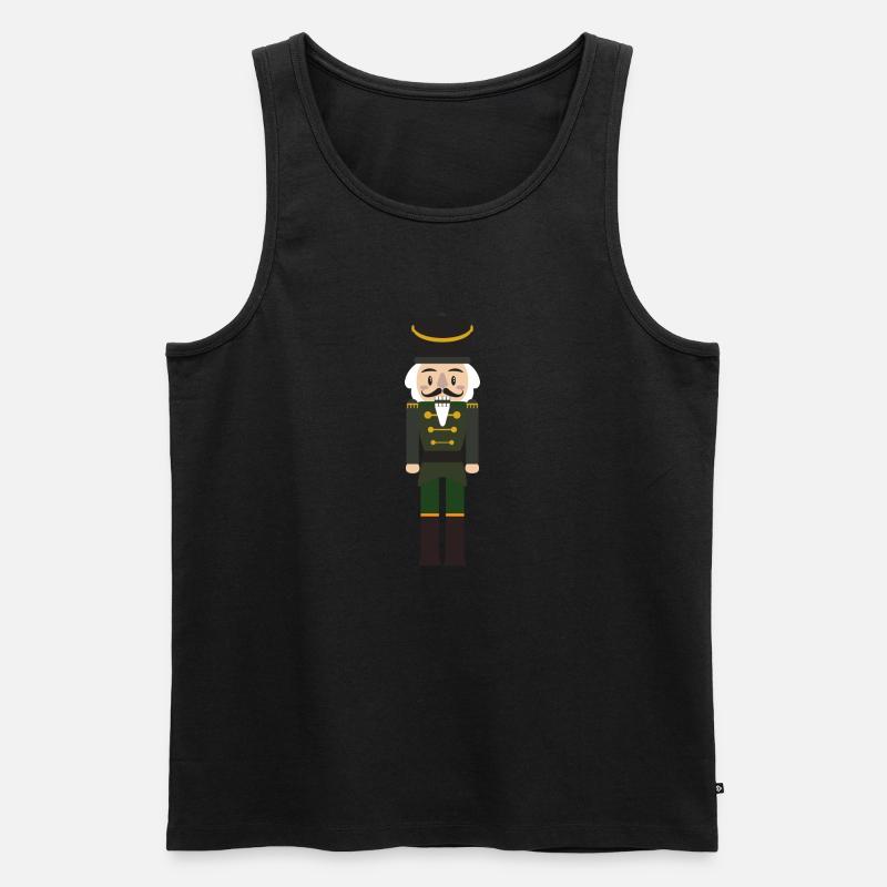 Weihnachtspullover Nussknacker - Männer Premium Bio Tank Top - Schwarz