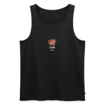 Love Like Jesus - Men's Premium Organic Tank Top - black - Front - Michal (187cm)