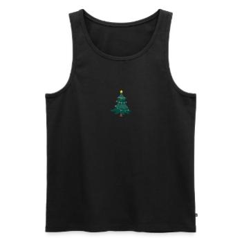 Arbre de Noël - Débardeur bio Premium Homme - noir - Devant - AI Model Male 178 light (178cm)