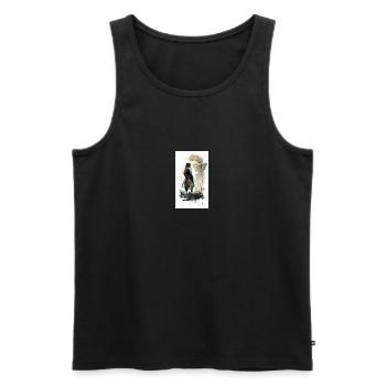 Samurai - Männer Premium Bio Tank Top - Schwarz - Vorne - AI Model Male 178 light (178cm)