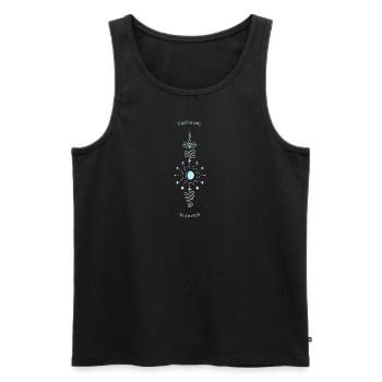 Find Beauty In Growth - Men's Premium Organic Tank Top - black - Front - AI Model Male 178 light (178cm)