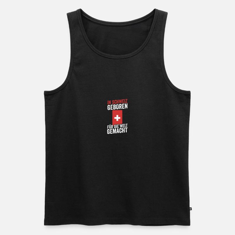 Schweizer Schweiz - Männer Premium Bio Tank Top - Schwarz