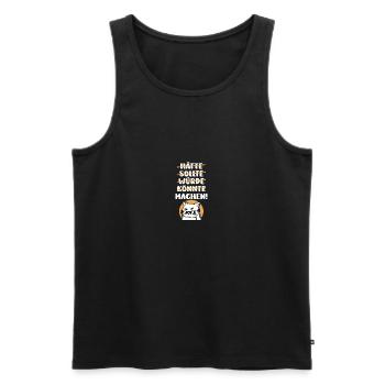 should should would could make maker - Men's Premium Organic Tank Top - black - Front - Michal (187cm)