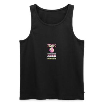 Kindergarten Graduates Back to School School Child Lama Enrollment - Men's Premium Organic Tank Top - black - Front - Michal (187cm)