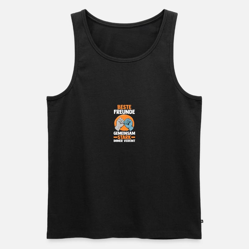Beste Freunde - Männer Premium Bio Tank Top - Schwarz