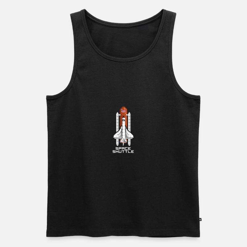 Space Shuttle - Männer Premium Bio Tank Top - Schwarz