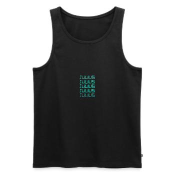 Julius as a first name - Men's Premium Organic Tank Top - black - Front - Michal (187cm)