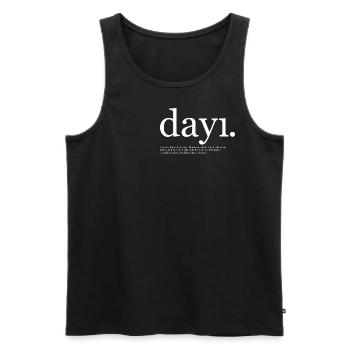 dayi Bedeutung lügat alttürkische Geschenke - Männer Premium Bio Tank Top - Schwarz - Vorne - AI Model Male 178 light (178cm)