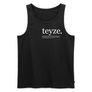 Teyze lugat Bedeutung lügat alttürkische Geschenke - Männer Premium Bio Tank Top - Schwarz - Vorne - AI Model Male 178 light (178cm)