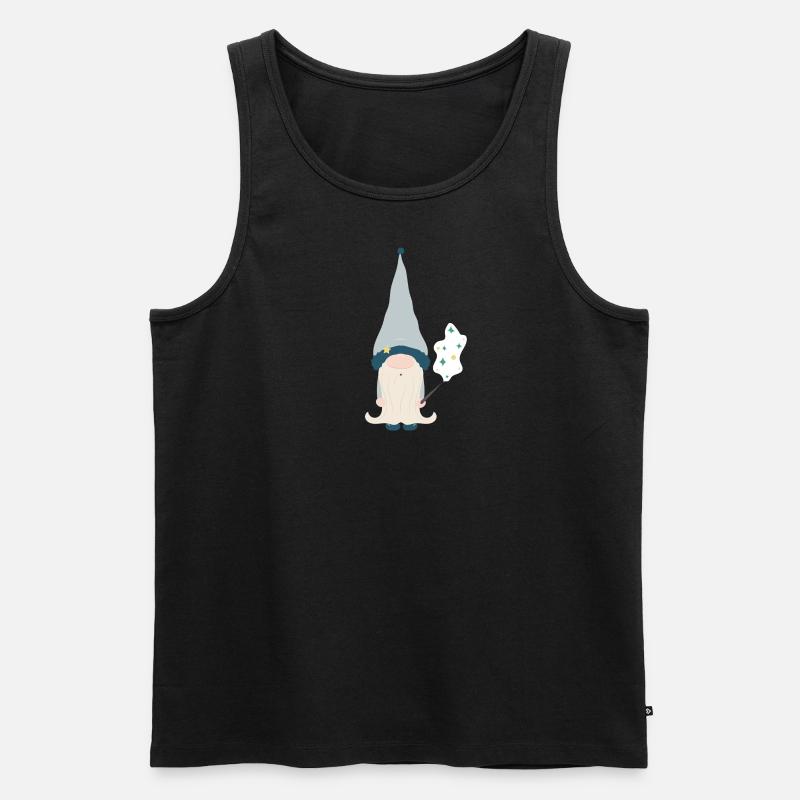 gnom zauberer - Männer Premium Bio Tank Top - Schwarz