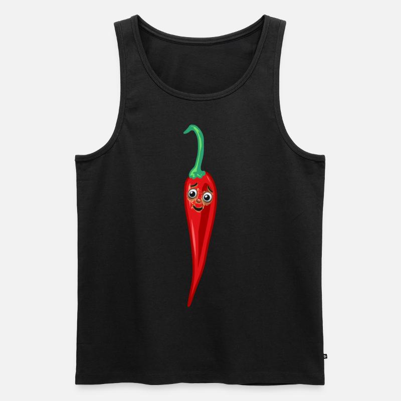 Chilischote Peperoni Küche Köche Koch - Männer Premium Bio Tank Top - Schwarz
