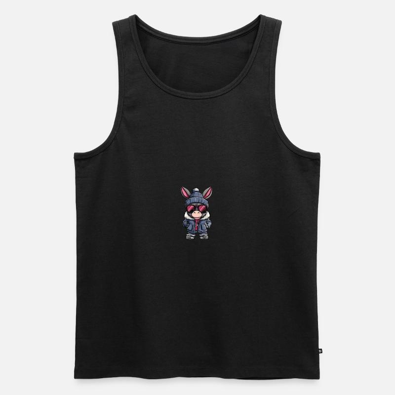Esel Winter - Männer Premium Bio Tank Top - undefined