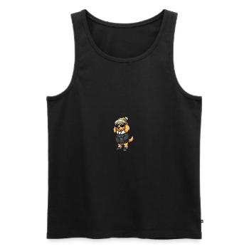 Golden Retriever Hund Winter Comic Lustig - Männer Premium Bio Tank Top - Schwarz - Vorne - Michal (187cm)