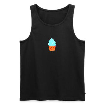 Glace Glace Tasse à Glace Dots Muffin Dots Sweet - Débardeur bio Premium Homme - noir - Devant - Michal (187cm)