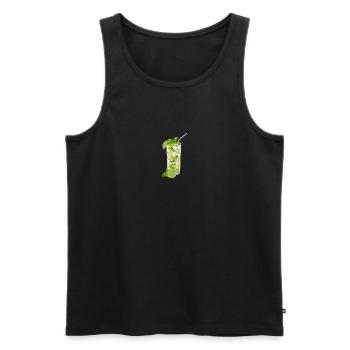 Mojito Glas - Männer Premium Bio Tank Top - Schwarz - Vorne - AI Model Male 178 light (178cm)