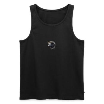 Bull with horns - Men's Premium Organic Tank Top - black - Front - AI Model Male 178 light (178cm)