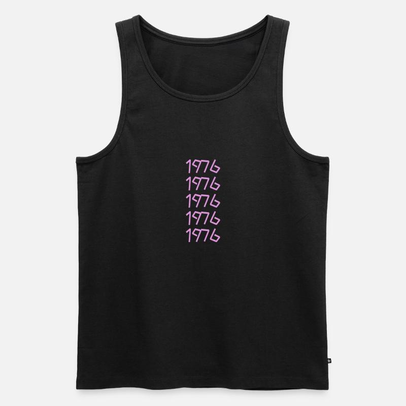 Retro 1976 - Männer Premium Bio Tank Top - Schwarz