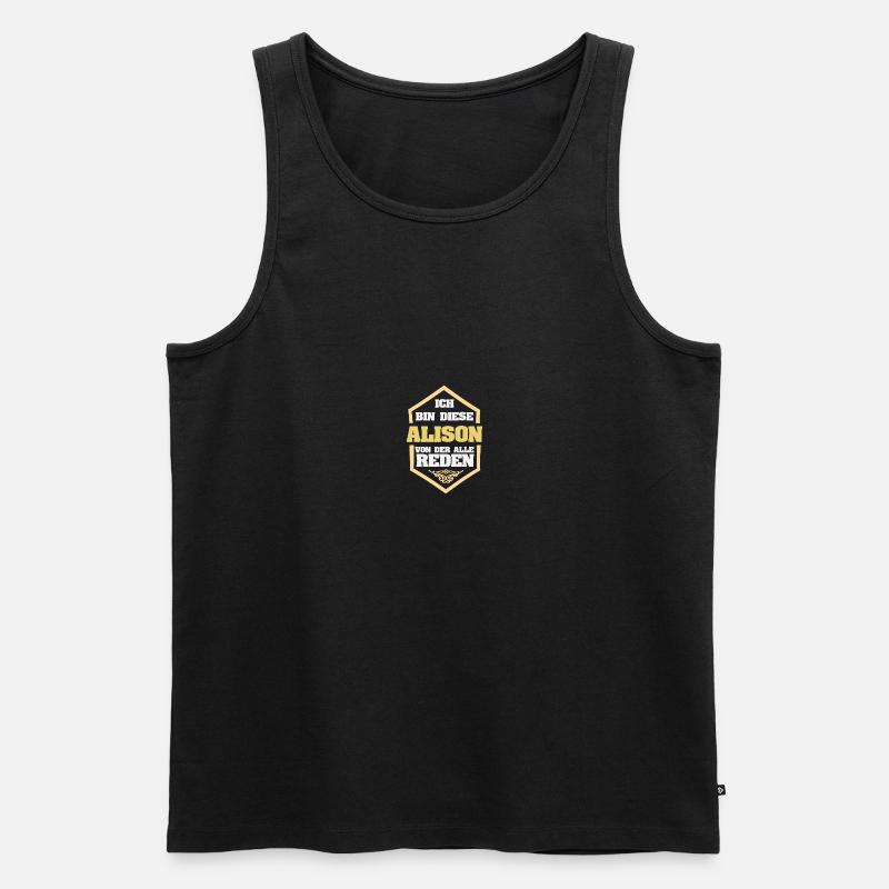 Alison als Rufname - Männer Premium Bio Tank Top - Schwarz