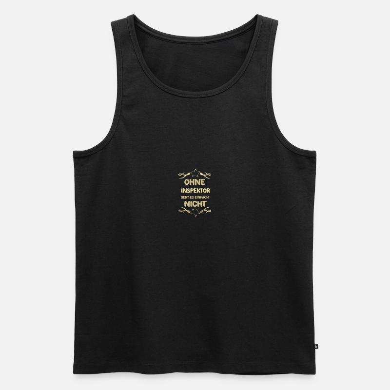 Inspektor - Männer Premium Bio Tank Top - Schwarz