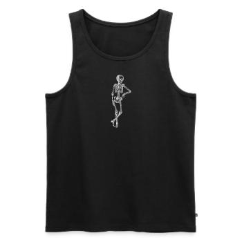 IN DER RUHE LIEGT DIE KRAFT - Männer Premium Bio Tank Top - Schwarz - Vorne - Michal (187cm)