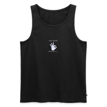 Got Jesus - Men's Premium Organic Tank Top - black - Front - Michal (187cm)
