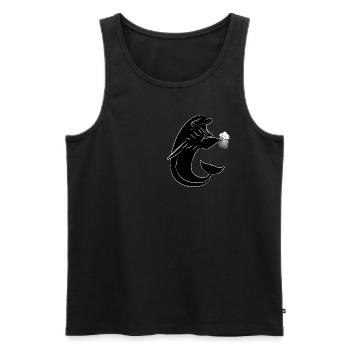 Party Dolphin with Beer on the Beach - Festival in October - Men's Premium Organic Tank Top - black - Front - AI Model Male 178 light (178cm)