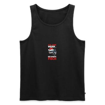 Weihnachtsmann Angeln Weihnachtsfest Weihnachten - Männer Premium Bio Tank Top - Schwarz - Vorne - Michal (187cm)
