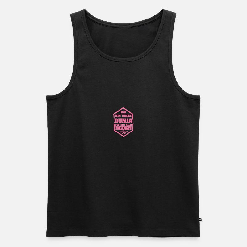Rufname Dunja - Männer Premium Bio Tank Top - Schwarz