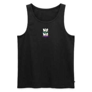 Pas d’argent Pas drôle - Débardeur bio Premium Homme - noir - Devant - AI Model Male 178 light (178cm)