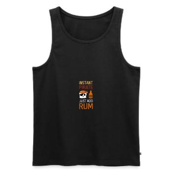 Pirat Rum Totenkopf Geschenk Spruch - Männer Premium Bio Tank Top - Schwarz - Vorne - Michal (187cm)