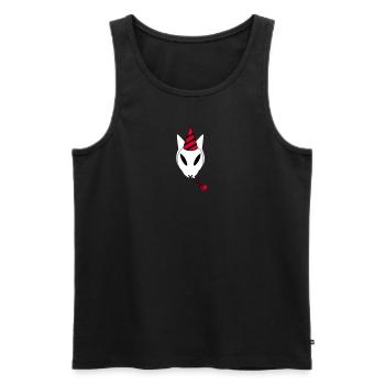 Partykuroeil - Men's Premium Organic Tank Top - black - Front - AI Model Male 178 light (178cm)