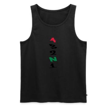 4 Gears Graffiti - Männer Premium Bio Tank Top - Schwarz - Vorne - AI Model Male 178 light (178cm)