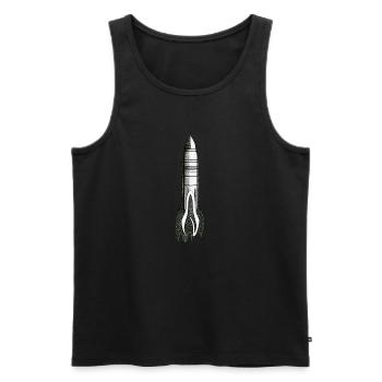 Spacecraft Rocket Space Flight Flight 2 - Men's Premium Organic Tank Top - black - Front - Michal (187cm)